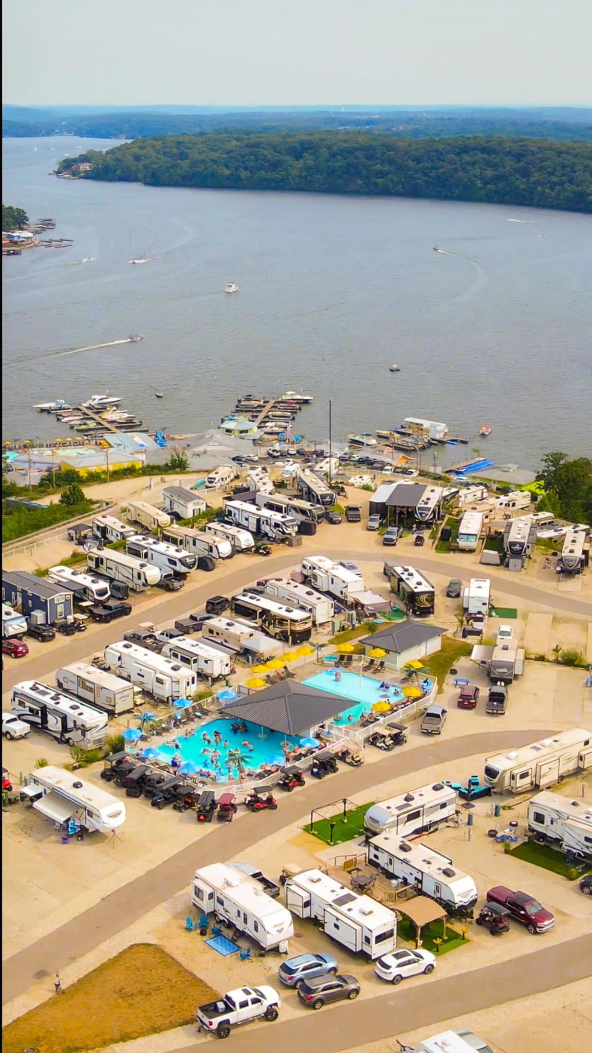 Daytime View of Coconuts RV Resort & Resort Pool