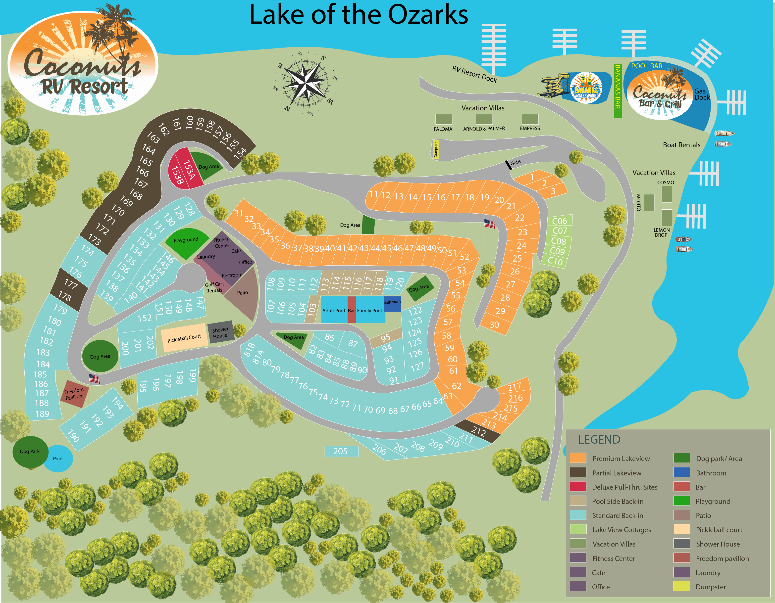 Coconuts RV Resort Map