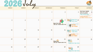 July 2026 Event Calendar