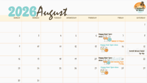 August Event Calendar
